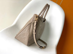 LV 25S TRIANON MM BAG 36 IN WARM TAUPE CALFSKIN GOLD HARDWARE