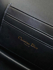 MINI CHAIN BAG 17 IN BLACK CALFSKIN