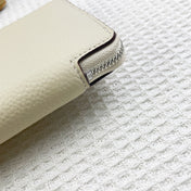 HM SILK'IN CLASSIC WALLET 20 WHITE GRAINED CALFSKIN
