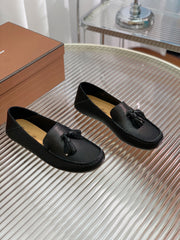 LP DOT SOLE WALK LOAFERS BLACK LAMBSKIN