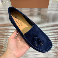 LP DOT SOLE WALK LOAFERS NAVY SUEDE