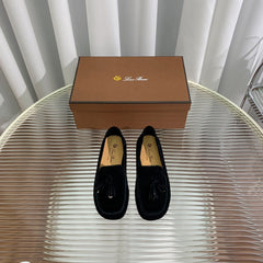 LP DOT SOLE WALK LOAFERS BLACK SUEDE