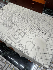 CHANEL 25S SCARF 140 IN SILK WOOL 726478