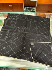 CHANEL 25S SCARF 140 IN SILK WOOL 726479