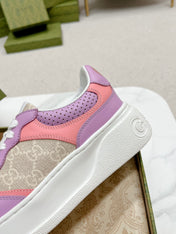 GG TRAINER LIGHT GRAY AND PURPLE CALFSKIN