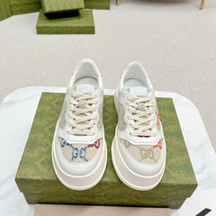 GG TRAINER WHITE AND CREAM CALFSKIN