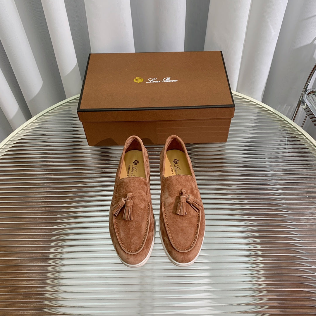 LP SUMMER WALK TASSELS LOAFERS CARAMEL SUEDE