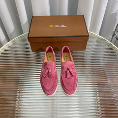 LP SUMMER WALK TASSELS LOAFERS BARBIE PINK SUEDE