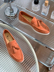 LP SUMMER WALK TASSELS LOAFERS FIRE SUEDE