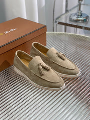 LP SUMMER WALK TASSELS LOAFERS KHAKI SUEDE