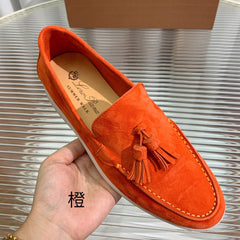 LP SUMMER WALK TASSELS LOAFERS BURNT ORANGE SUEDE