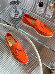 LP SUMMER WALK TASSELS LOAFERS BURNT ORANGE SUEDE