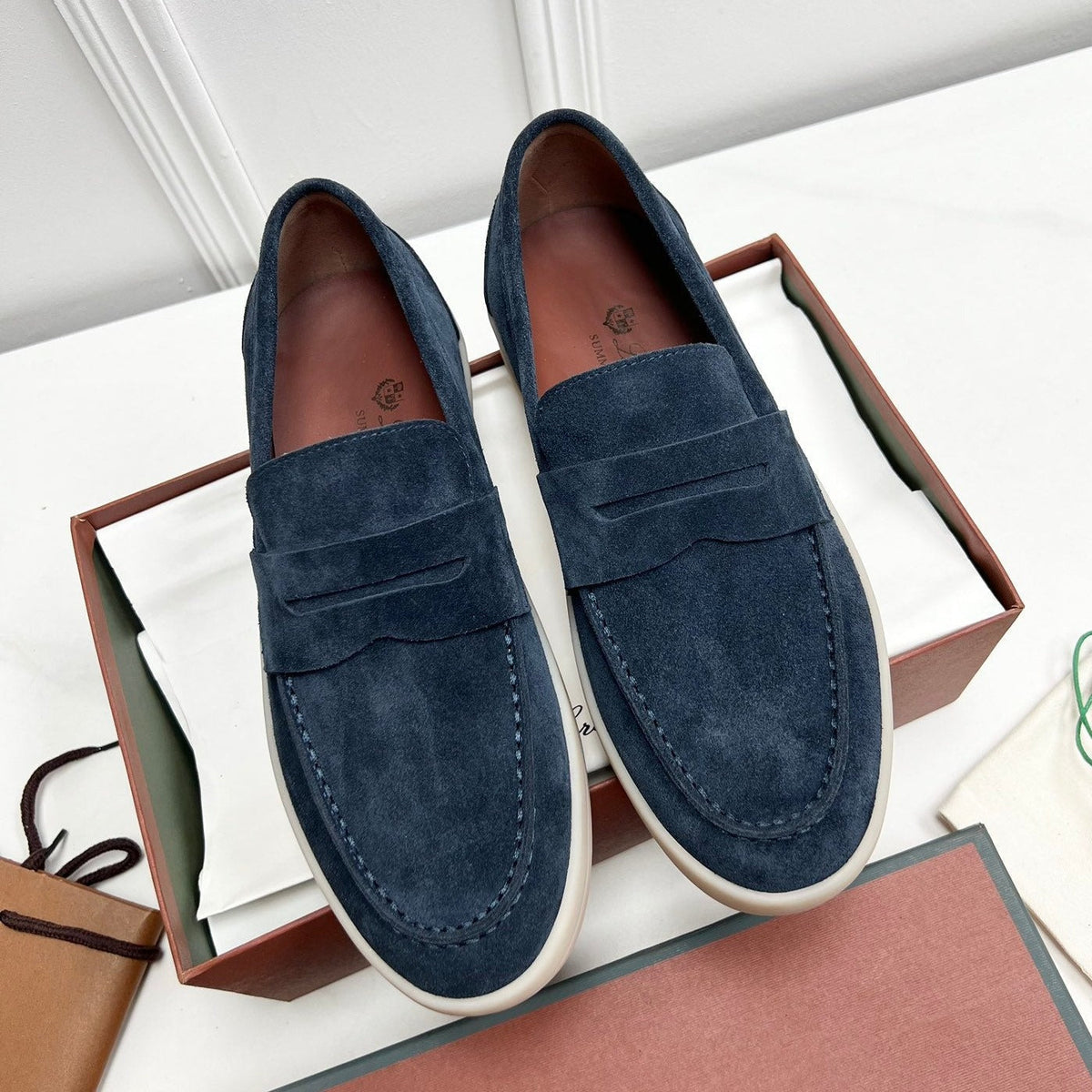 LP RETRO SUMMER WALK LOAFERS NAVY BLUE SUEDE