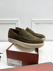 LP RETRO SUMMER WALK LOAFERS OLIVE SUEDE