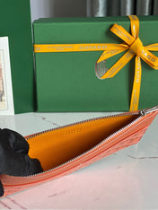 INSERT LOUISE 21 IN RED ORANGE GOYARDINE CANVAS