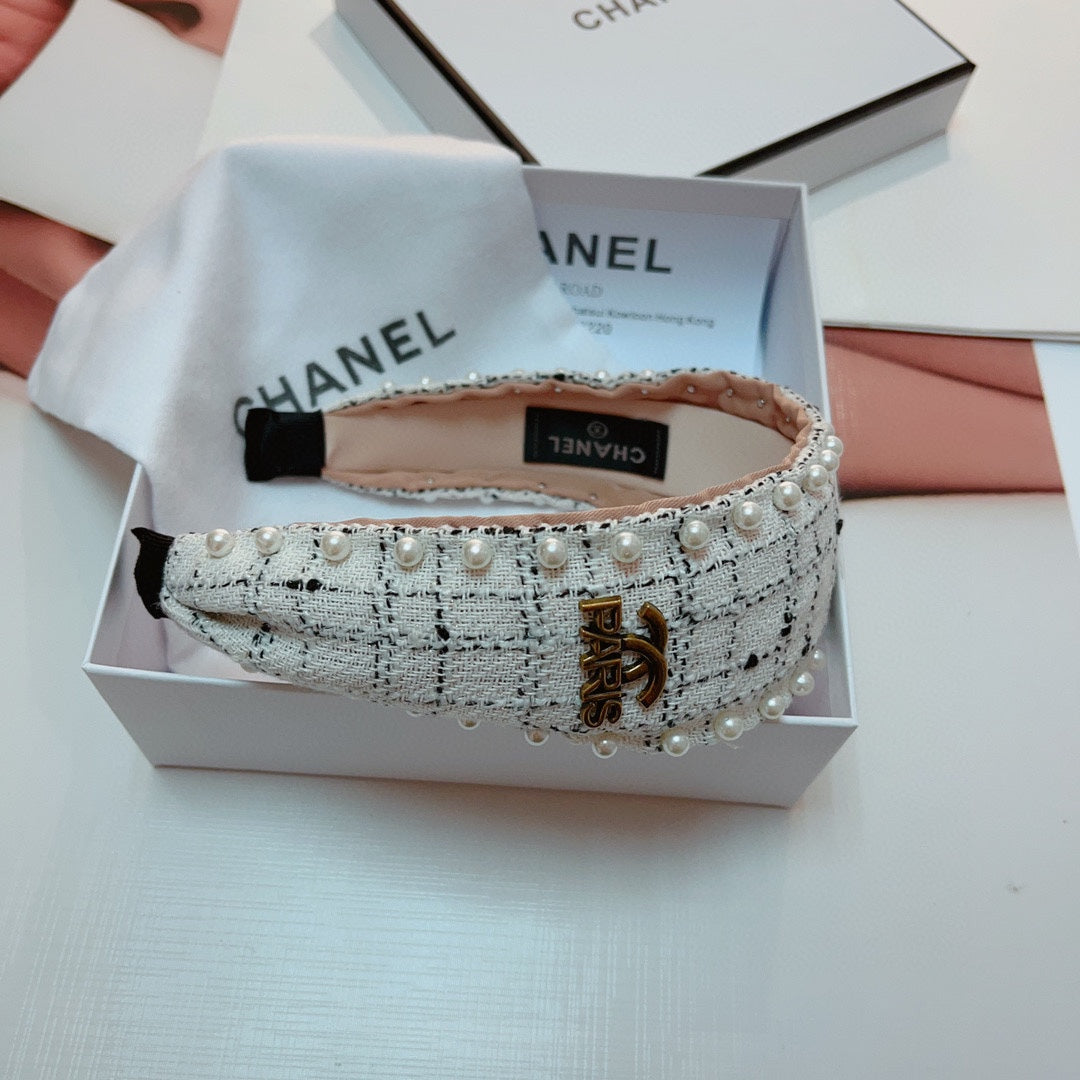 WHITE TWEED HAIRBAND 875864