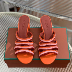 LP SPRIGHTLY CHARMS MID-SANDAL BURNT ORANGE CALFSKIN