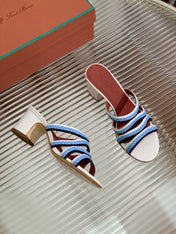 LP SPRIGHTLY CHARMS MID-SANDAL SKY CALFSKIN