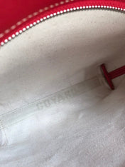 CONTI POUCH 24 IN CLASSIC RED LAMBSKIN AND GOYARDINE CANVAS