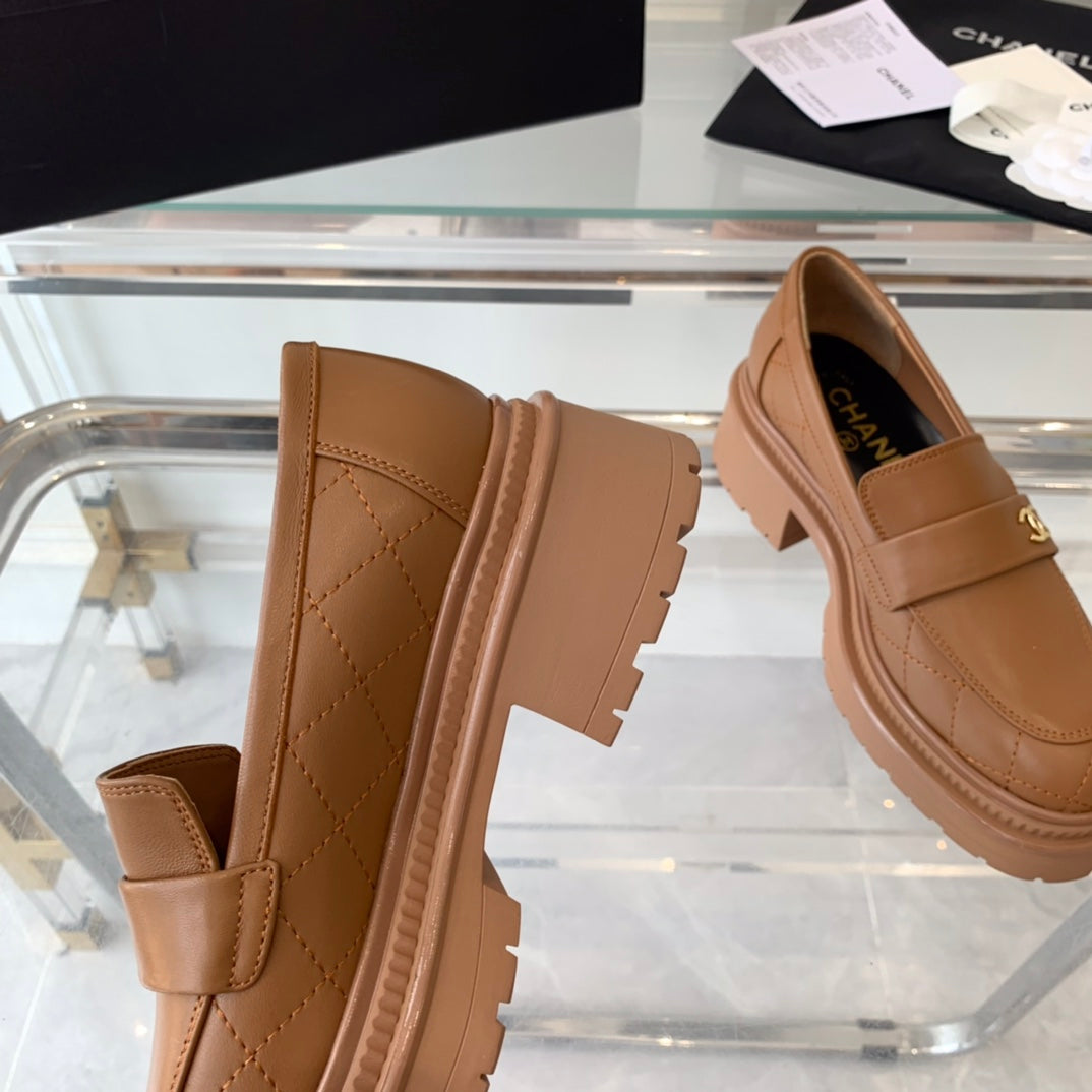 MOCCASINS brown CALFSKIN