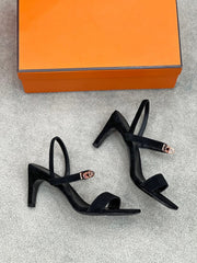 Glamour 75 Sandal Black Suede