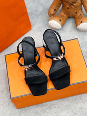 Glamour 75 Sandal Black Suede