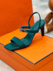 Glamour 75 Sandal Ocean Blue Suede