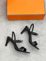 Glamour 75 Sandal Black Leather