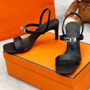 Glamour 75 Sandal Black Leather