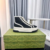 GG HIGH TOP SNEAKER FLATFORM BLACK CANVAS