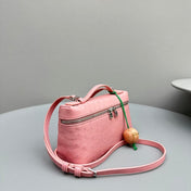 Extra Pocket L19 Pink Ostrich Leather Shw