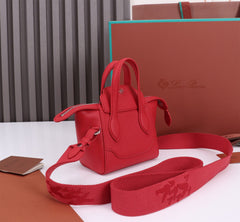 NANO SMILE BAG 18 IN CRIMSON RED CALFSKIN