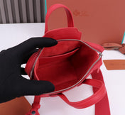 NANO SMILE BAG 18 IN CRIMSON RED CALFSKIN