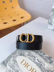 DIOR 25S BELT 30 MM IN BLACK CALFSKIN 613182