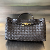 SMALL ANDIAMO 29 IN DARK BROWN LAMBSKIN