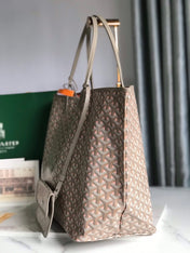 SAINT LOUIS PM 40 IN GREY MIX PINK GOYARDINE CANVAS AND CALFSKIN