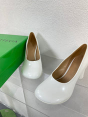 ATOMIC HIGH PUMP 9 CM IN WHITE CALFSKIN