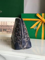 VENDÔME COSMETIC POUCH 17 IN NAVY BLUE GOYARDINE CANVAS AND CALFSKIN TRIM