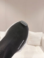 BALENCIAGA 25S SPEED TRAINER SNEAKERS 55 MM IN BLACK KNIT STYLE 3