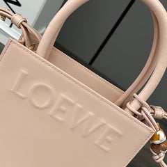 STANDARD A5 TOTE BAG IN PEACH PINK CALFSKIN