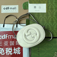 SMALL BLONDIE OVAL SHOULDER BAG 20 IN OFF WHITE CALFSKIN