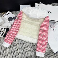 MONCLER 25S TWEED DOWN HOODED JACKET 255