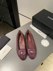 BALLET FLAT MULBERRY PURPLE LAMBSKIN