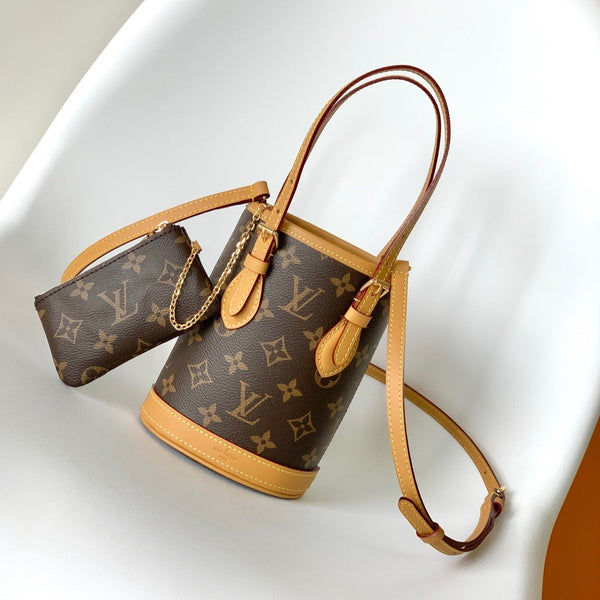 NANO BUCKET 13 BROWN MONOGRAM CANVAS