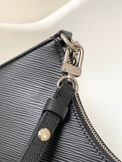 MARELLINI 19 BLACK EPI GRAINED LEATHER