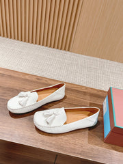 LP DOT SOLE WALK LOAFERS WHITE DEERSKIN