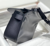 HM JYPSIERE SHOULDER BAG 23 IN NAVY BLUE CALFSKIN SILVER HARDWARE