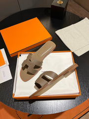 0RAN SANDAL Leather Peanut