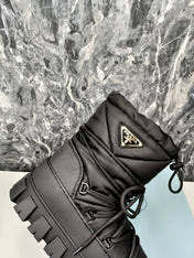 PRA RE-NYLON GABARDINE APRÈS SKI BOOTIES BLACK