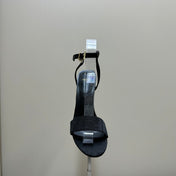 FENDI DELFINA HIGH-HEELED 10 CM SANDAL IN BLACK FF CANVAS